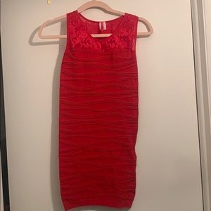 Red party dress